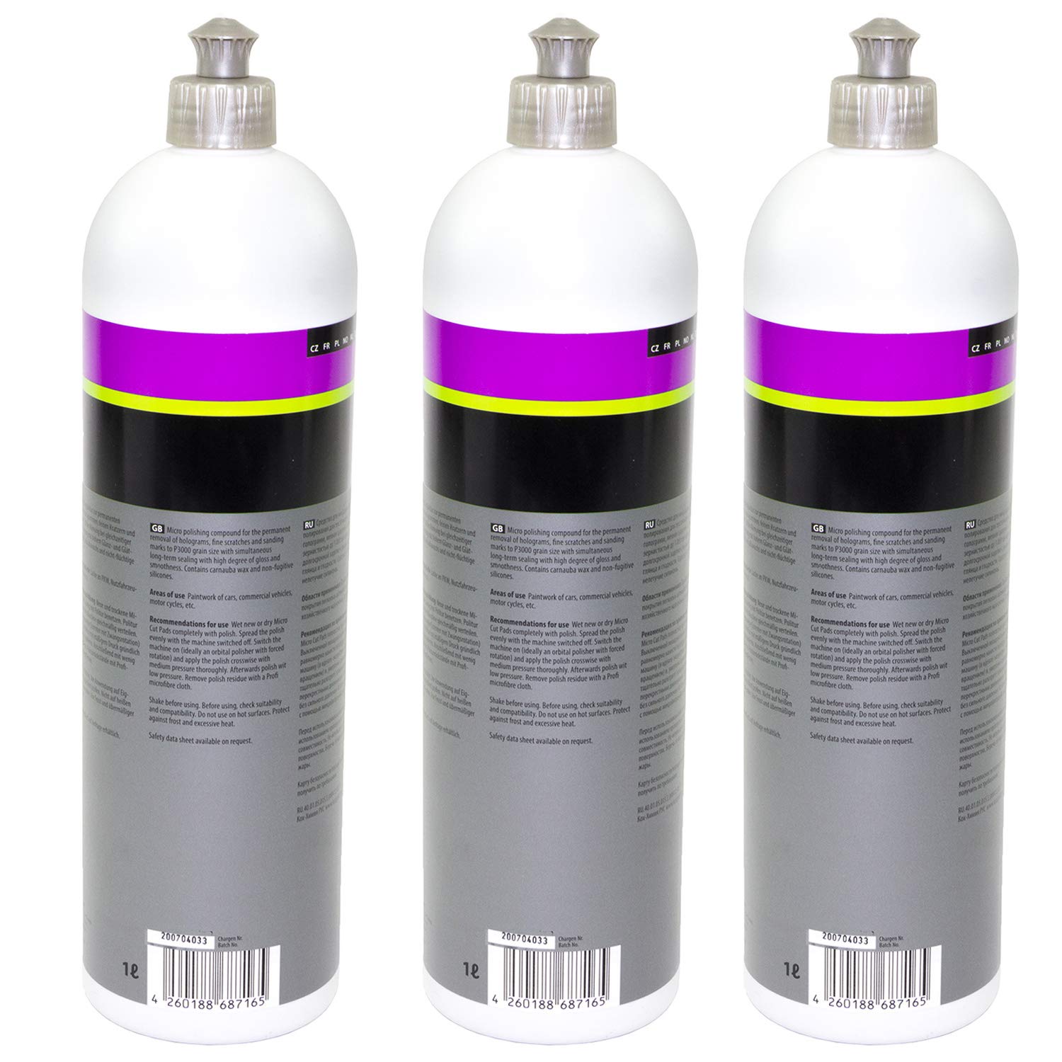 Micro Schleifpolitur mit Carnaubawachs Cut & Finish P3.01 Koch Chemie 3 Liter
