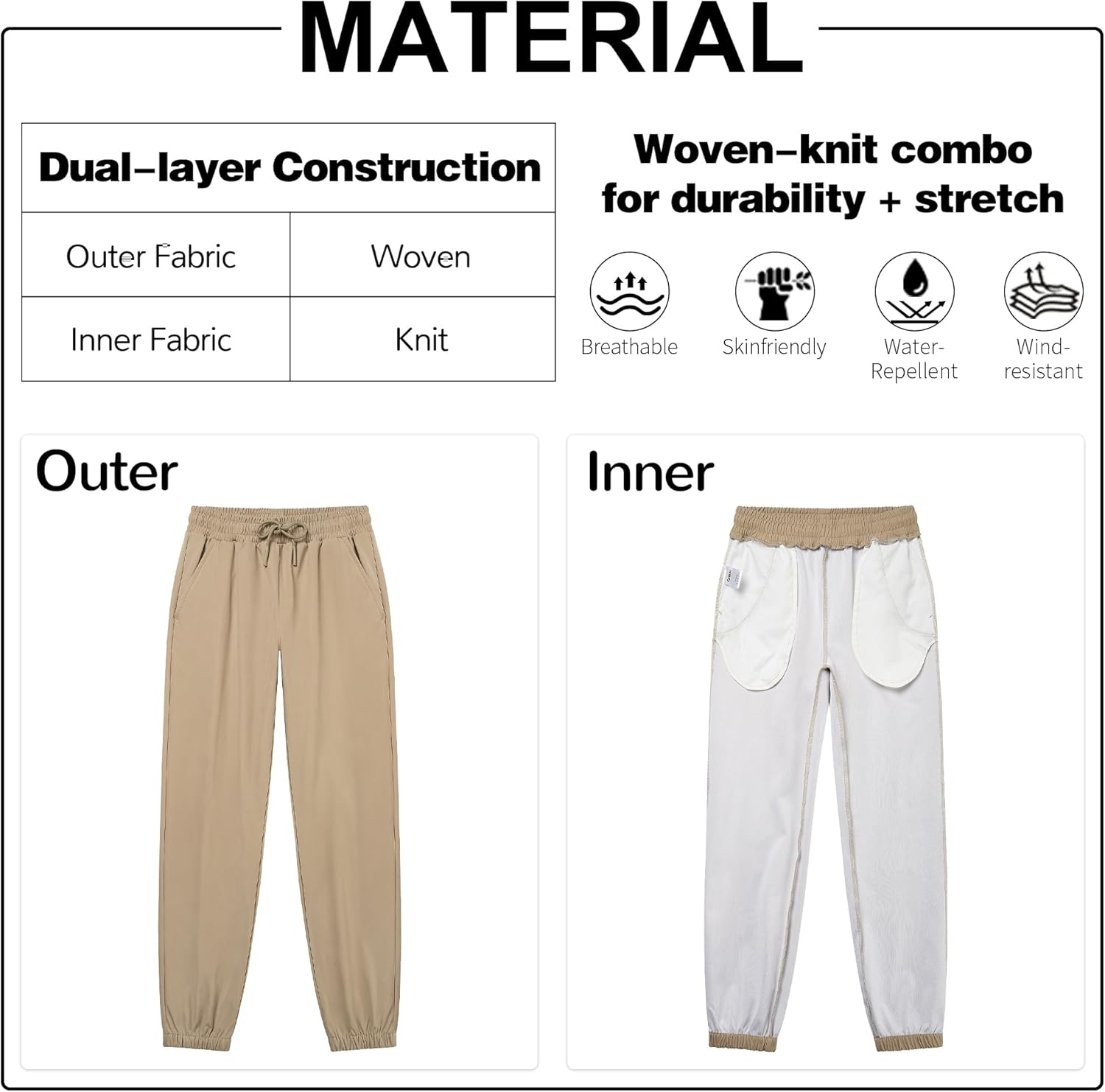 QBK School Uniform Joggers for Boys and Girls - Kids Elastic Waist Dress Pants for Toddler to Youth - Image 6