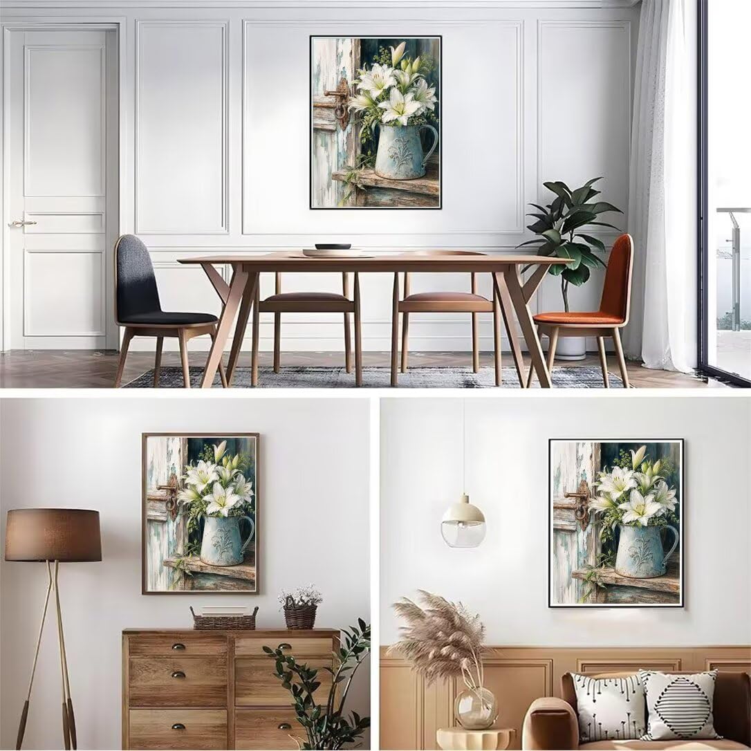 Diamond Painting Flores, Manualidad Creativa y Relajante 80x100cm C8-130