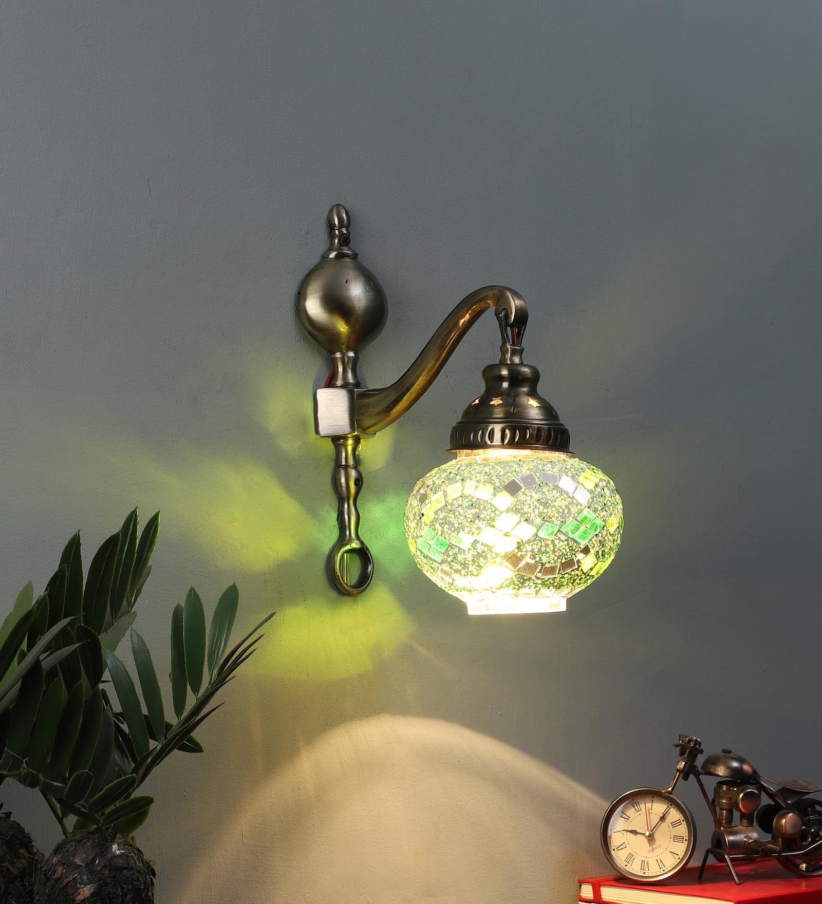 ELIANTE by Jainsons Lights | Antique Royal Mosaic Wall Lamp for Colorful Designer Lighting Effects - PUMPING-1W-WALL - by Jainsons Lights - Without Bulb (B08Z79FKB1) Amazon Price History, Amazon Price Tracker