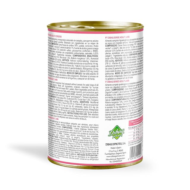 Foto 2 de 7 de Dibaq Sense - Comida húmeda para perros adultos Dibaq Sense paté cordero 380 g