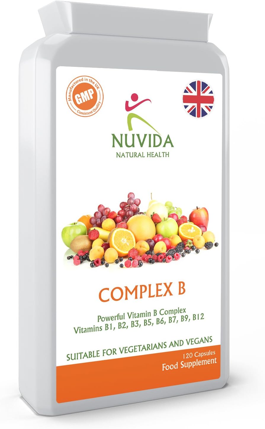 Extra High Strength Vitamin b Complex Containing All 8 B Vitamins / 120 Capsules/Vegan and Vegetarian Friendly
