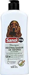 Sanol Dog Shampoo De Pêlos Para Cães E Gatos Neutralizador De Odores 500 Ml Branco