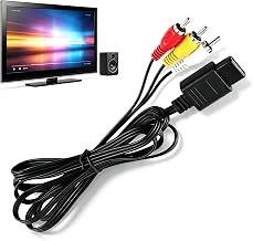 Agatige 2.5M Composite AV Cable Compatible with Nintendo64 N64, Supernintendo Snes, Gamecubegc