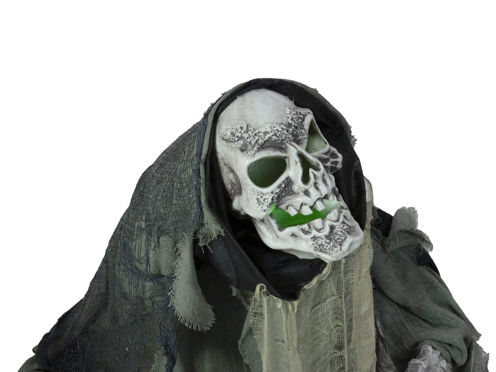 EUROPALMS Halloween Figur Wanderer, 160cm | Animiertes Skelett als Standfigur