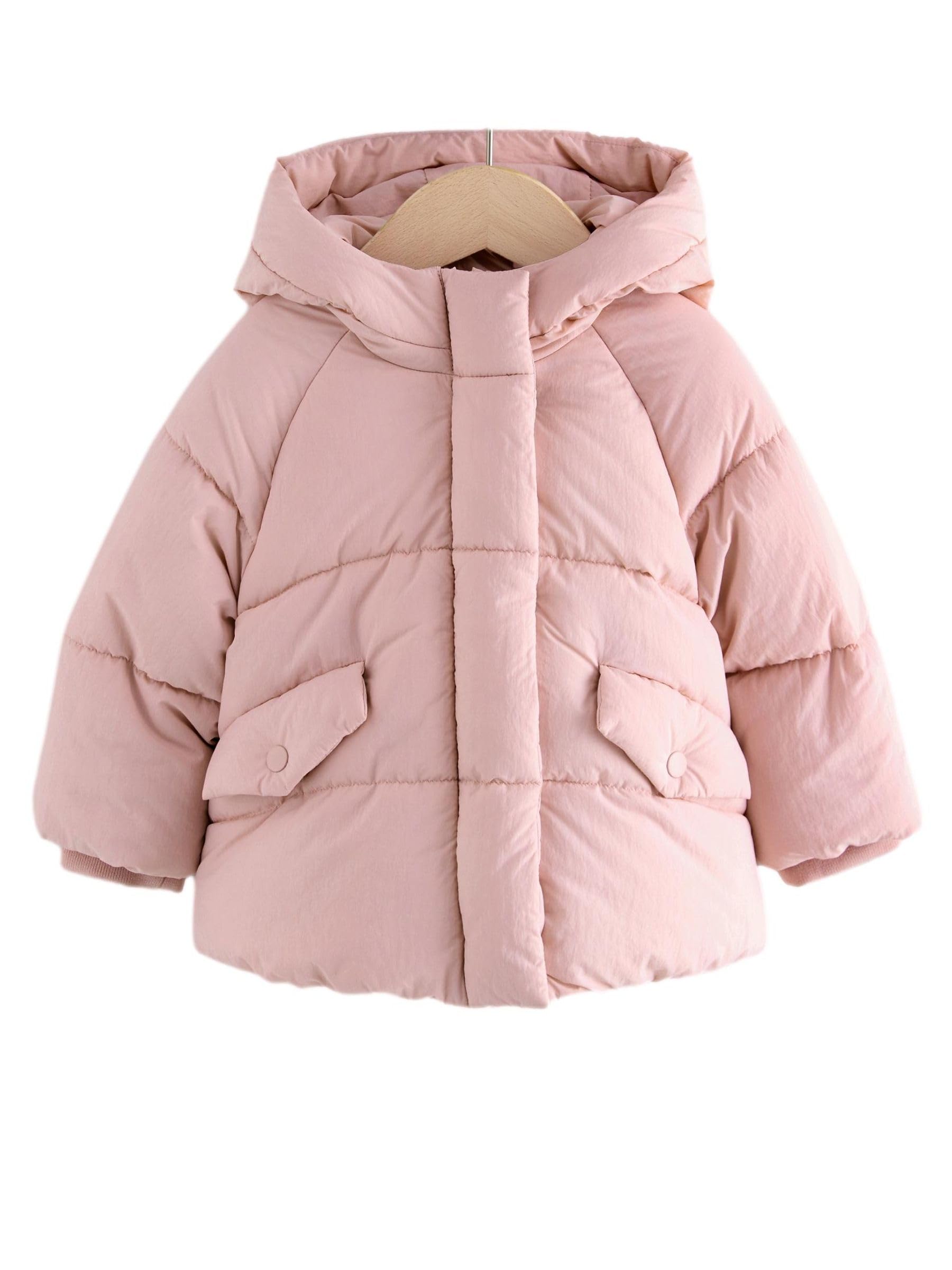 NEXT Fille Manteau rembourré imperméable avec doublure en fausse fourrure