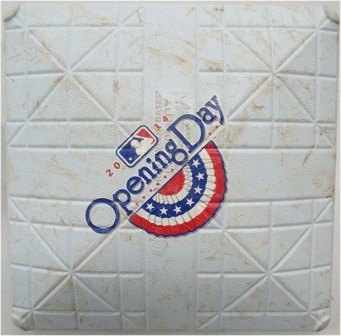 2014 Game Used LA Dodgers Opening Day Full Base Metal Still attached
