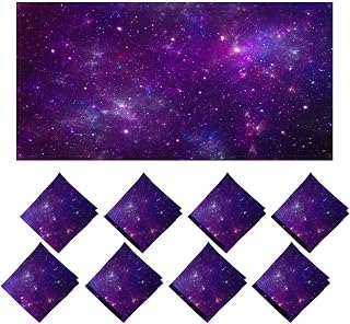 8 Pack Fluorescent Light Covers for Ceiling Lights Purple Nebula Magnetic Light Coverings for Classroom Home Office School Diffuser