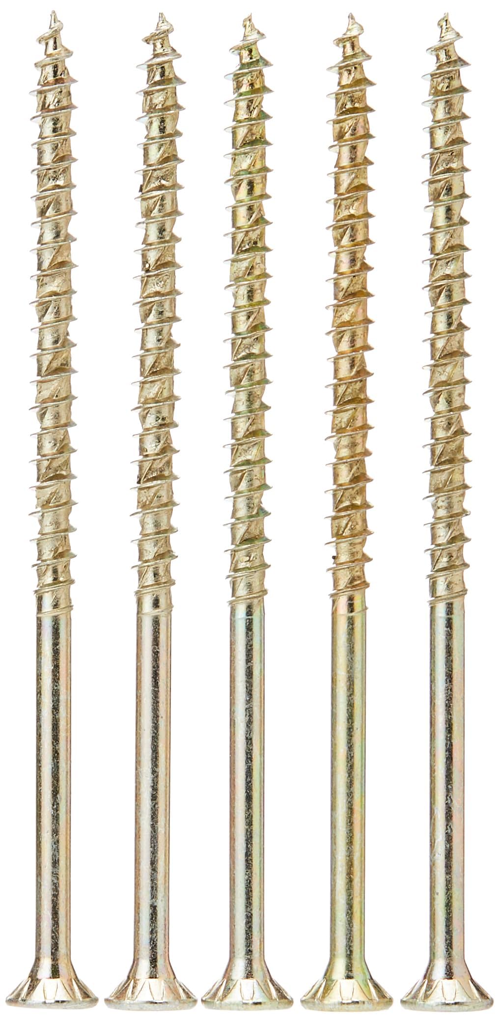 ForgeFast Elite Low-Torque Woodscrews | 5.0 x 100mm | Zinc Yellow Passivated | Box 100