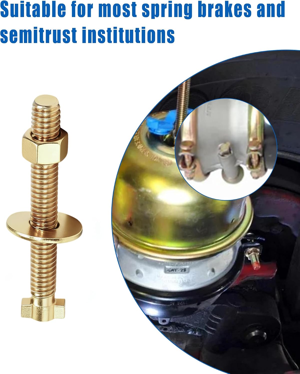 TR800921 Brake Cage Bolt Cagebolt fit for Semi Truck Release Cage,for Air Spring Brake Chamber Repair,with 1 x 3/4" Socket Tool Replaces 800921,10pcs