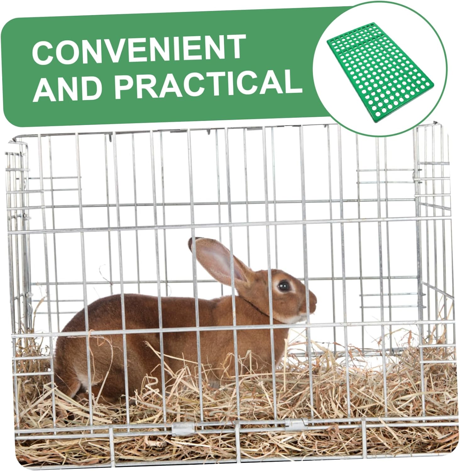 UPKOCH Rabbit Feet Mat for Cage Isolation Mat with Design Easy to Clean Bedding Tray for Rabbits Versatile Litter