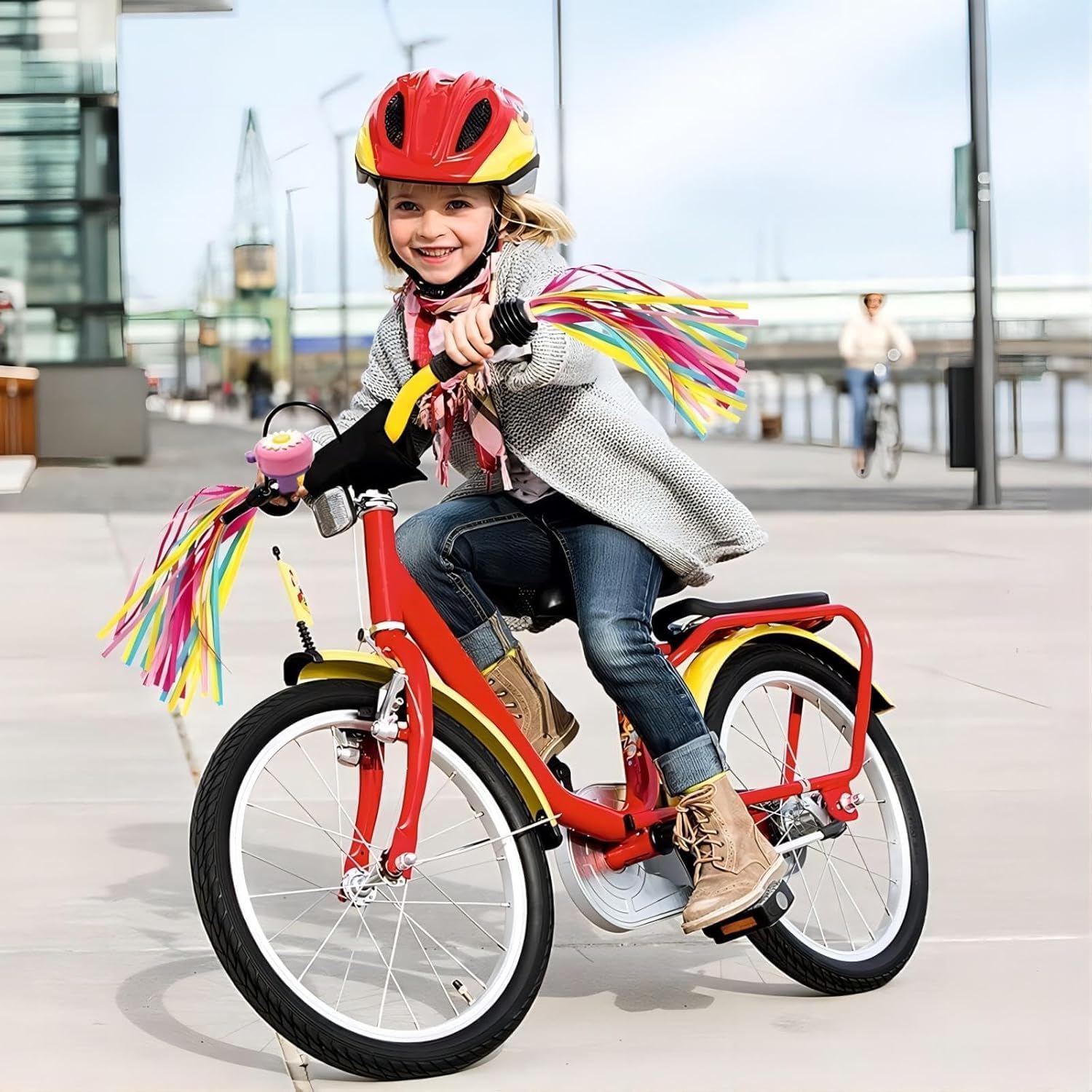 Rubans arc-en-ciel pour vélo enfants filles garçons trottinette accessoires