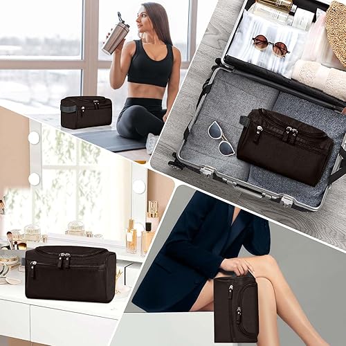 Miniatura 55 de Neceser colgante para mujeres y hombres, maquillaje de viaje, gran capacidad, kit de Dopp portátil, organizador de almacenamiento con gancho