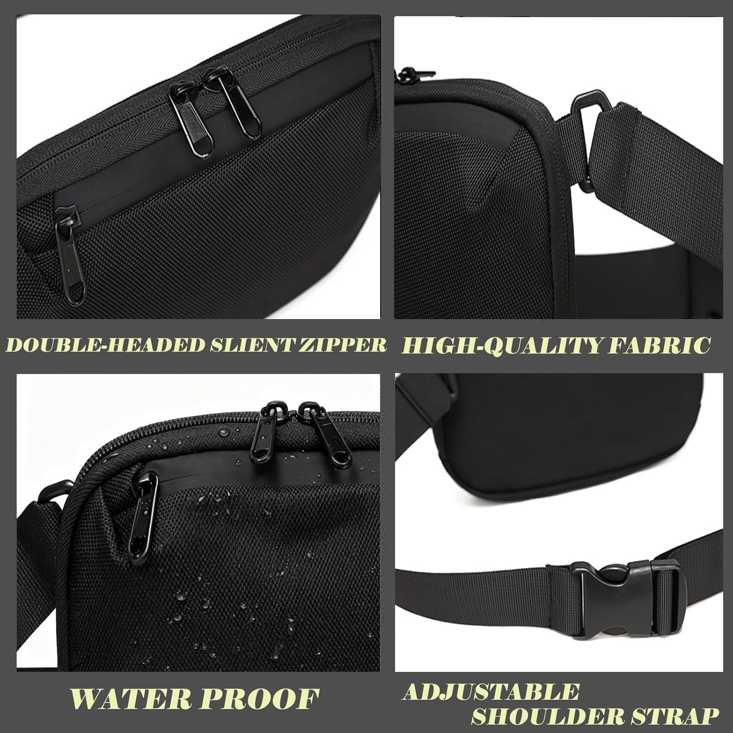 GORELAX Small Fanny Pack for Men Women, Crossbody Sling Chest Pack, EDC Waist Bag Running Hiking Travel (16" to 65" Waist) - Image 4