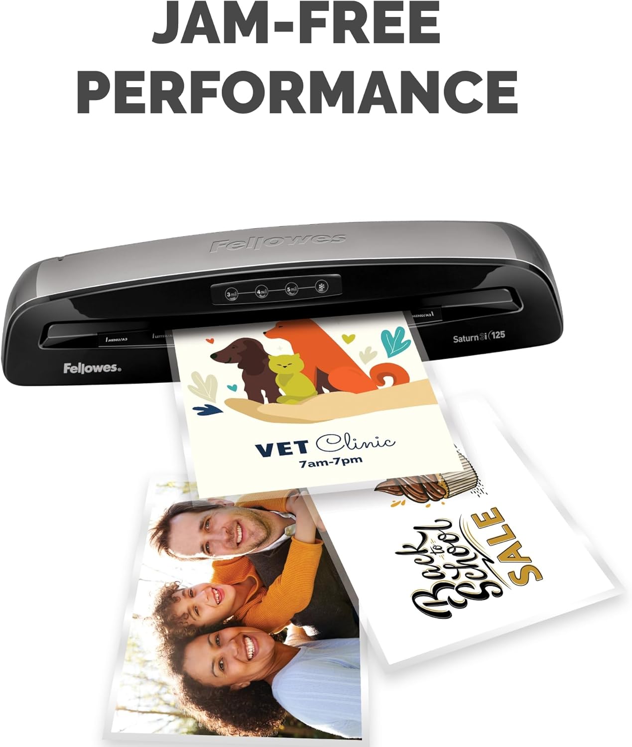 Fellowes Thermal Laminating Pouches, ImageLast, Jam Free, Letter Size, 5 Mil, 100 Pack, Clear (52040)