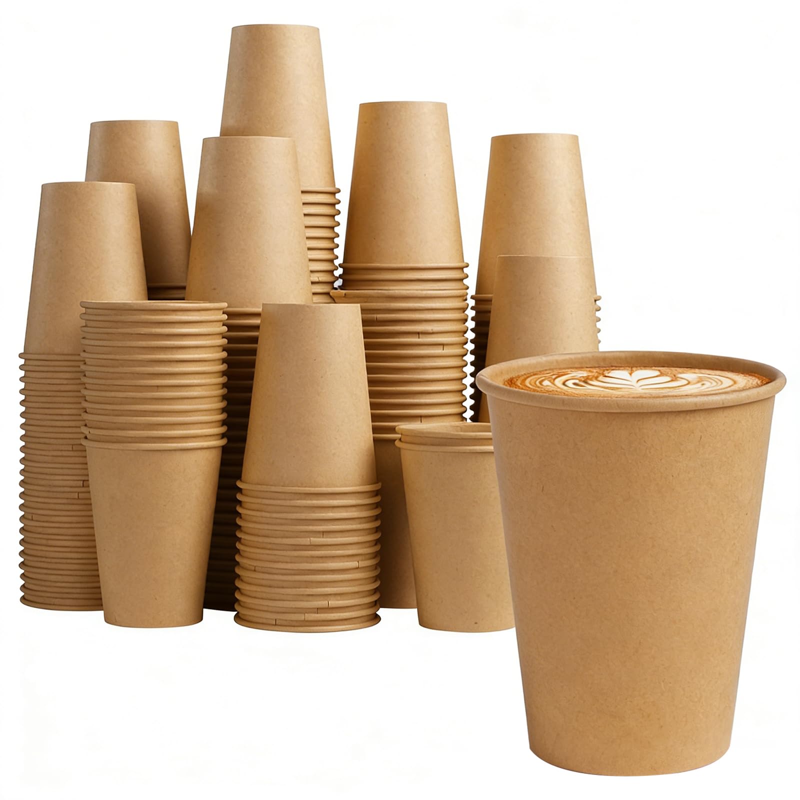 Photo 1 of ** POSSIBLE MISSING PIECES*** Lamosi 1000 Count 12 oz Paper Cups, Disposable Kraft Paper Coffee Cups 12 Ounce for Hot/Cold Beverages, Water, Party, Picnic, Travel, Events