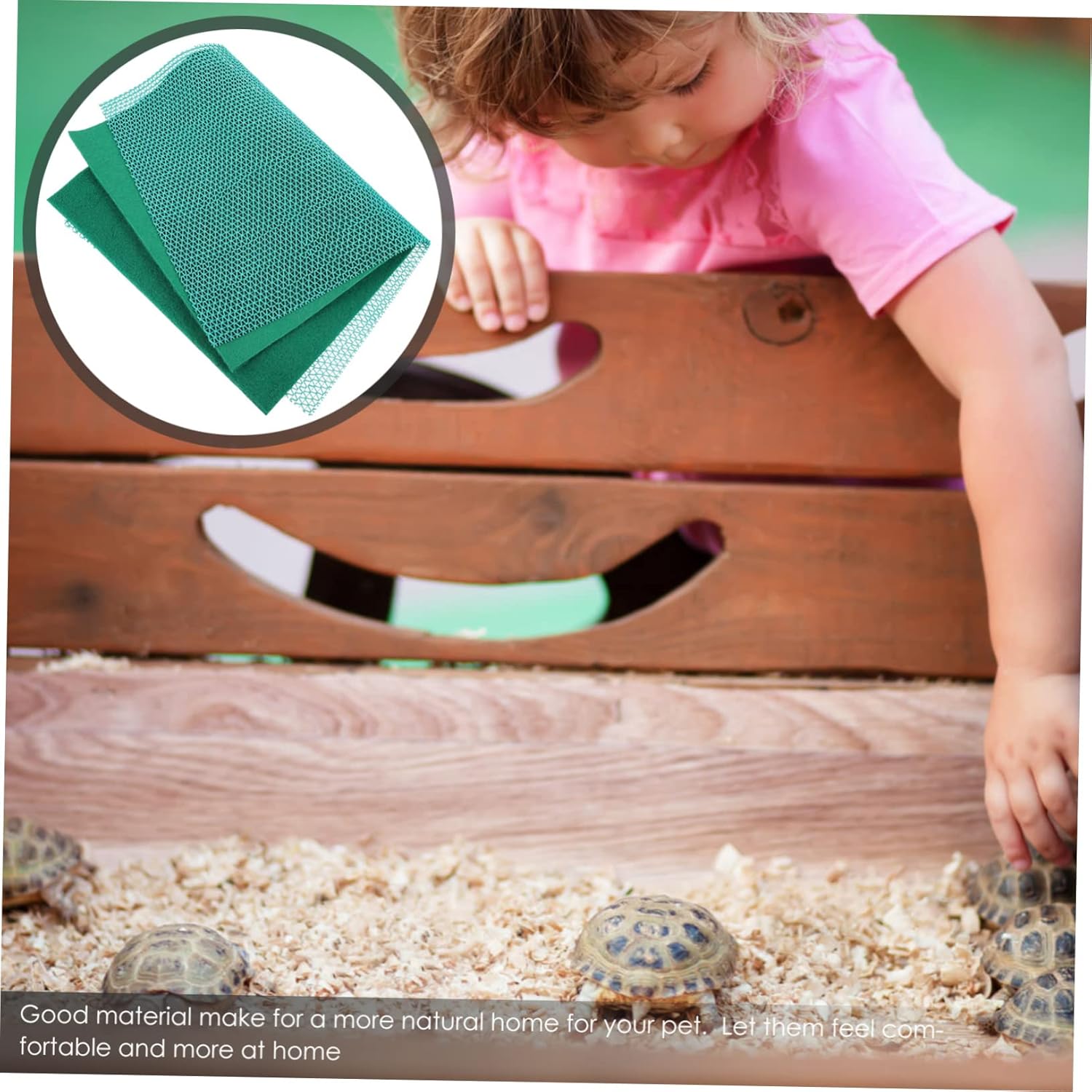 Happyyami 1set Washable Reptile Carpet Bedding for Terrarium for Snakes Turtles Lizards Comfortable Easy to Clean Mat