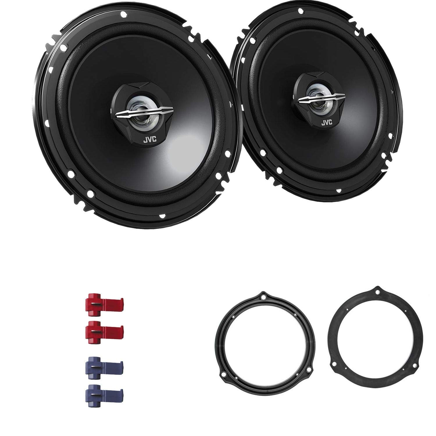 JVC CS-J620X Auto Lautsprecher 16,5 cm mit Einbauset passend für Ford Galaxy (WA6) ab 2006 Türen hinten 600 W 165mm 2 Wege Koax