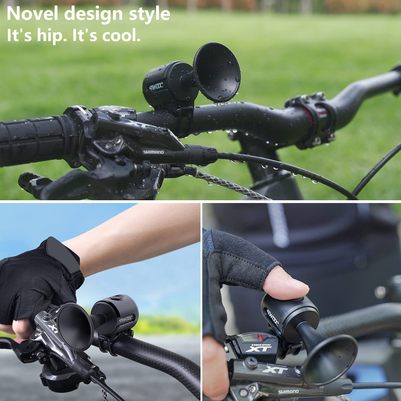 Vélo Sonnette Électrique 120dB 1 Mode Klaxon Puissante IPX4 300mAh