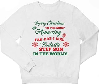 Flox Creative Children's Sweatshirt Merry Christmas to the most Amazing Step Son in the World