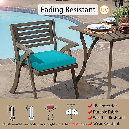 Miniatura 5 de Magpie Fabrics Cojín cuadrado de asiento de esquina de 18 x 18 x 2.5 pulgadas, paquete de 2, resistentes a la intemperie, universal, para patio,