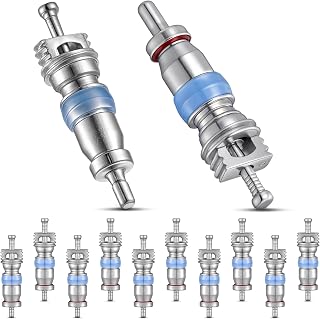 50 Pcs Valve Core Compatible with R410 R32 R22, High Pressure Valve Core Kit with Seal, HVAC Replacement Part Ideal for Refrigeration Systems and Air Conditioning Refrigeration Systems
