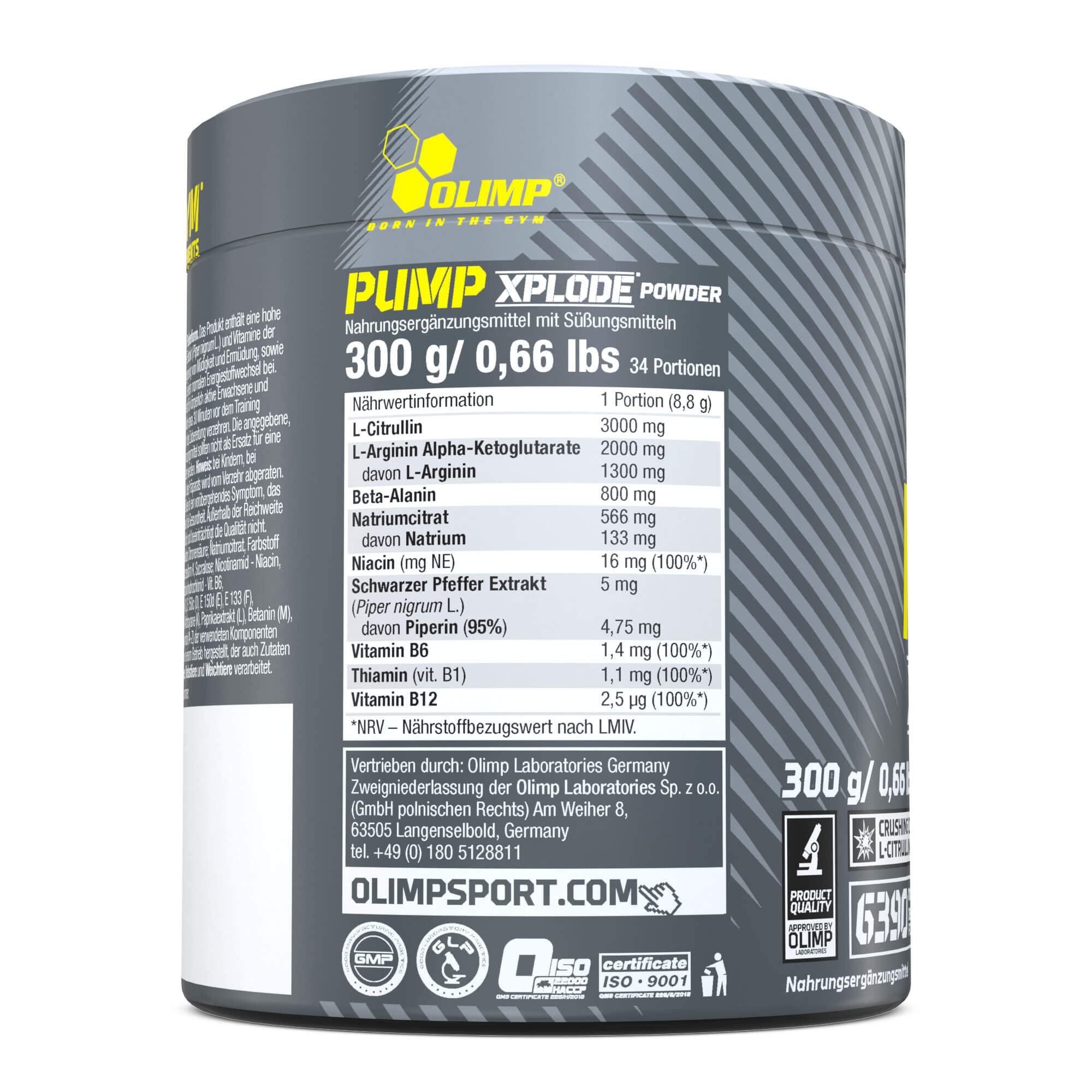 Olimp Sport Nutrition Pump Xplode Powder, Cola, 300 g, Pre Workout Booster