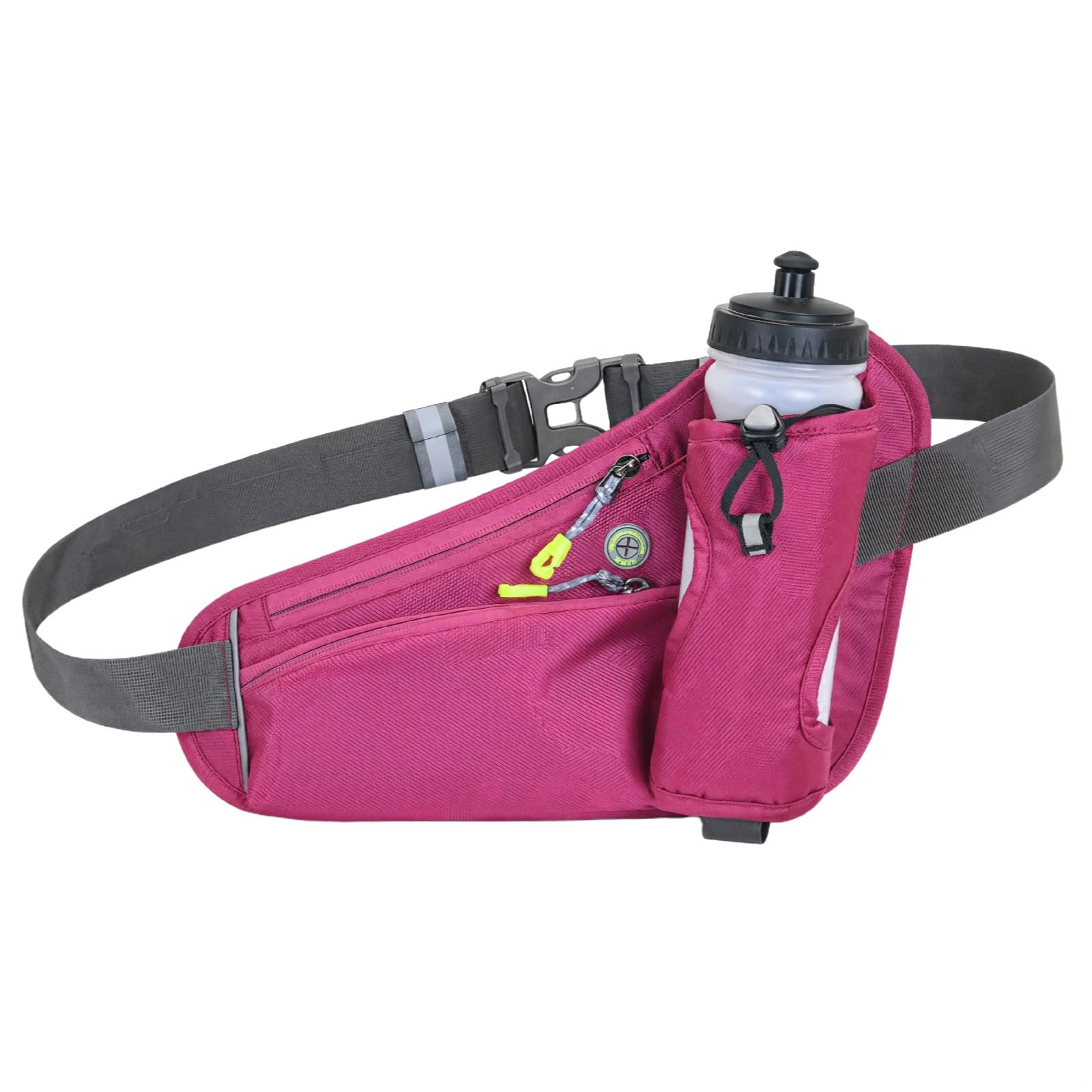 Ceinture d'hydratation de sport réfléchissante avec porte-bouteille d'eau réglable pour téléphone et