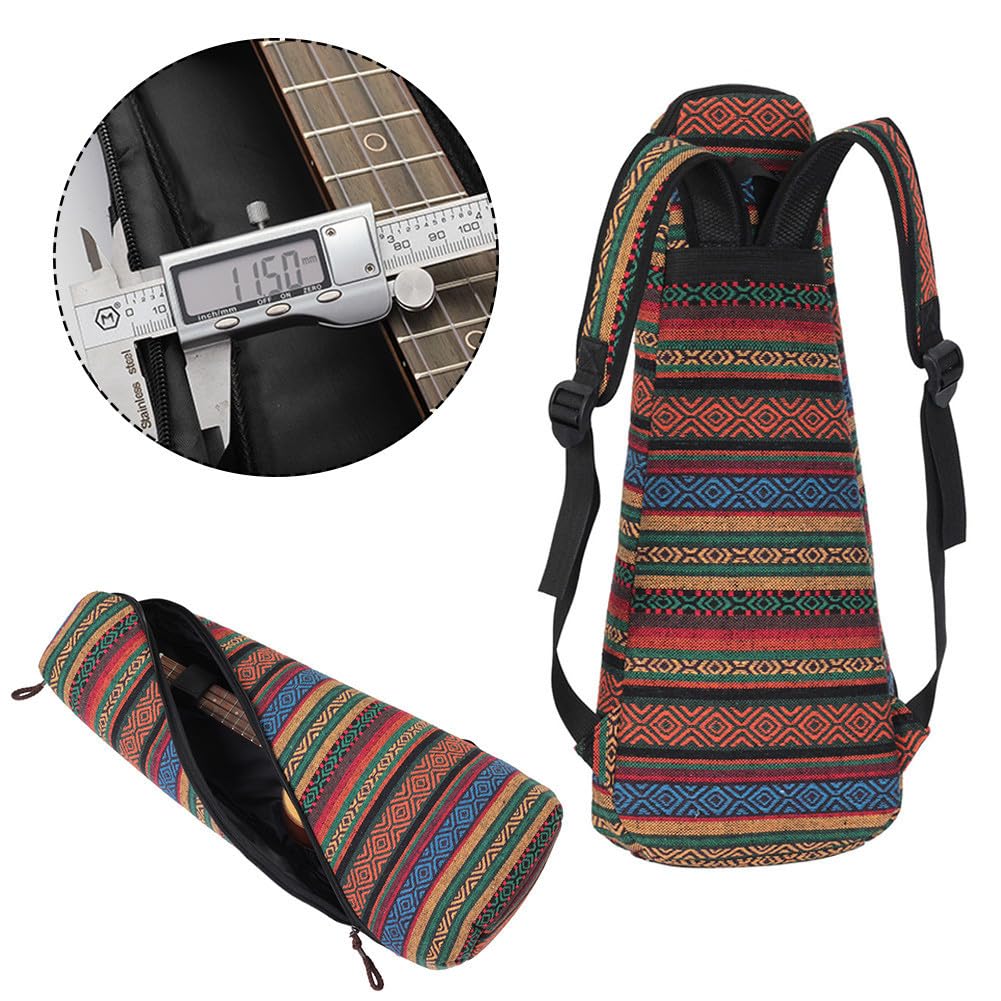 Custodia Per Ukulele Soprano - Imbottita, Cinghie Regolabili, 23 Pollici, Rosso - Foto 8