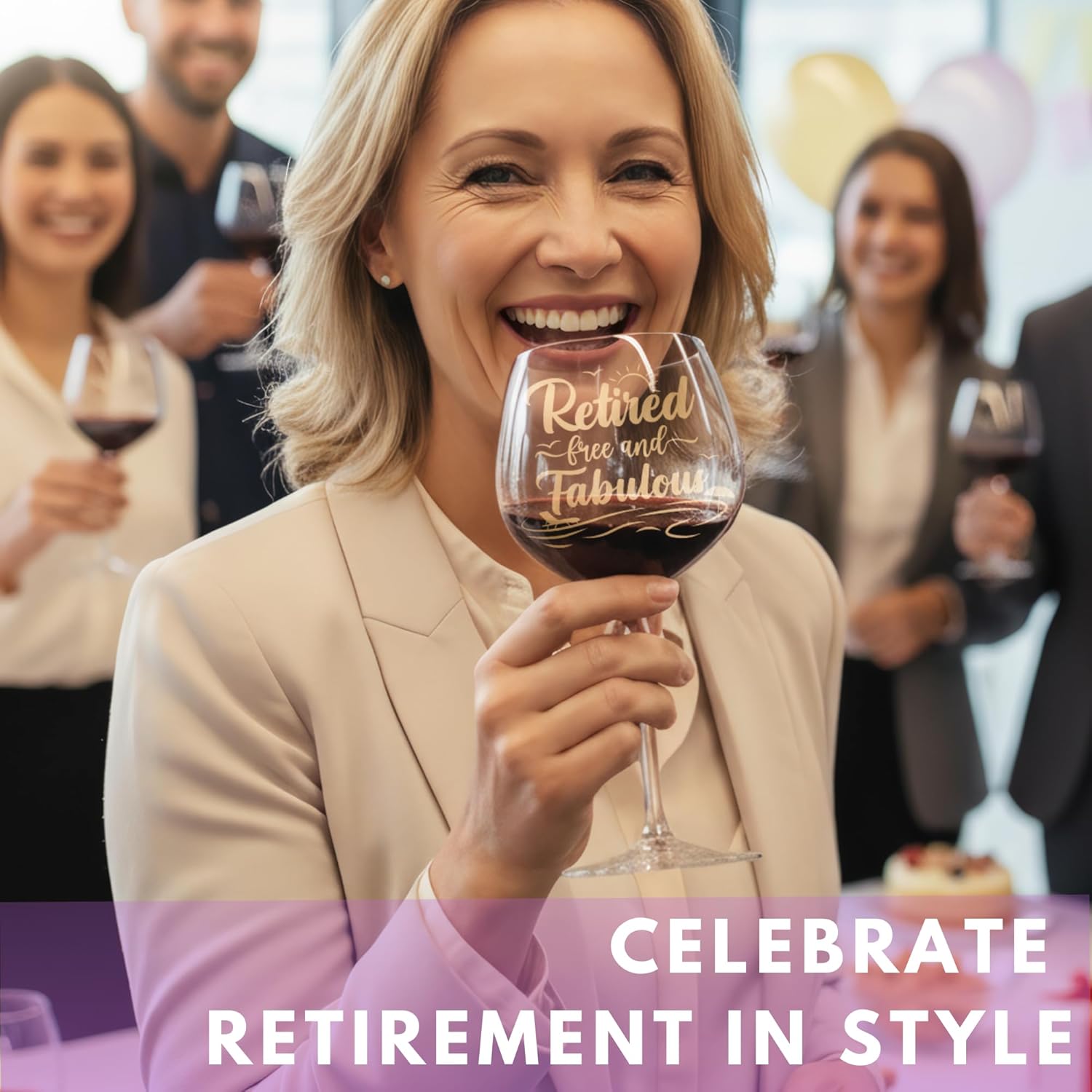 Retirement Gifts for Women 2026 - Cool Retirement Gifts, Retired Wine Glass For Women 16 Oz, Happy Retiring Party Decoration, Goodbye Gift For Coworkers, Retired Gift Idea For Woman Colleague Boss - Image 2