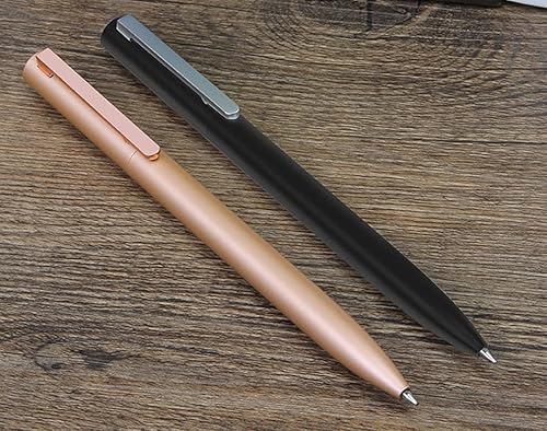 Miniatura 3 de Gullor Bolígrafo retráctil de metal de estilo simple, tinta negra de punta media, negro