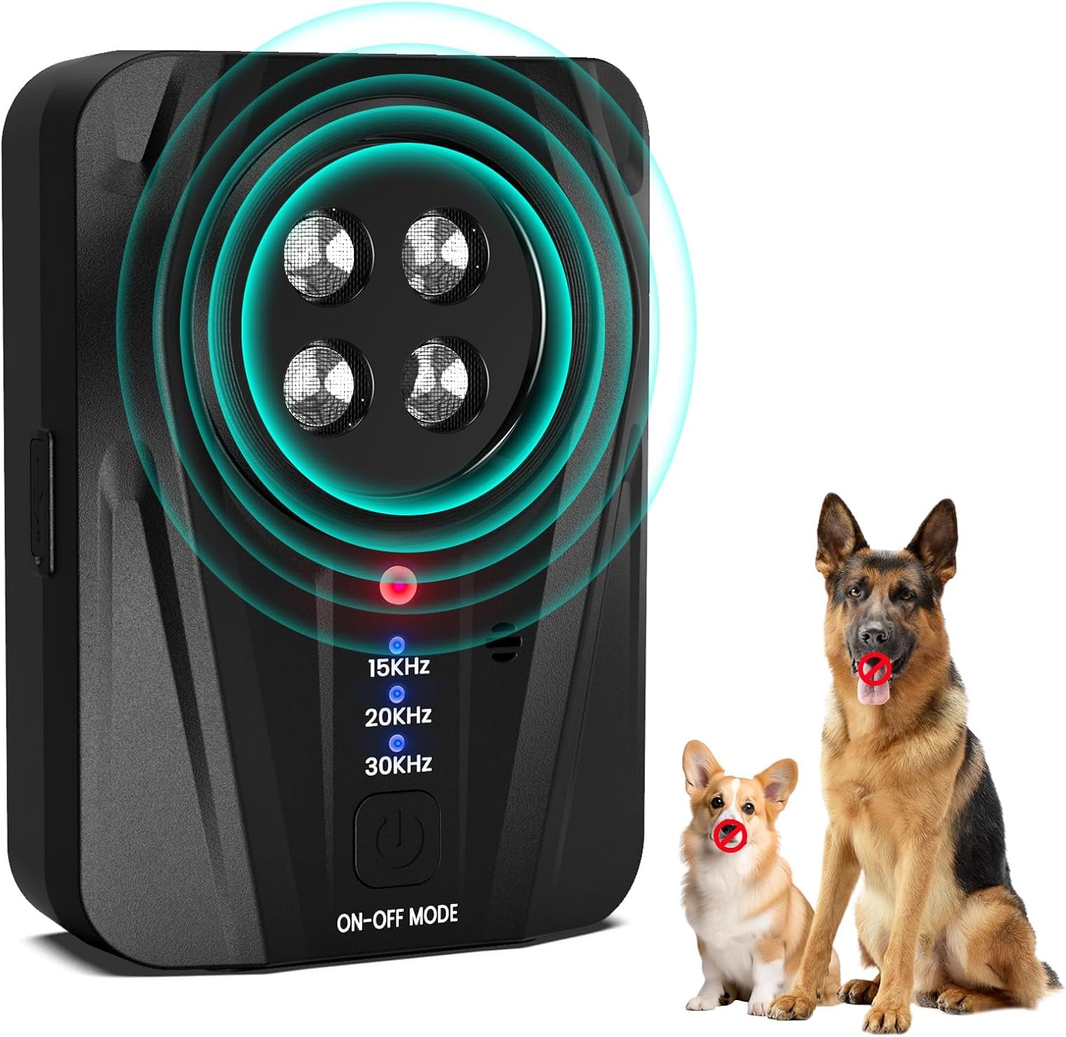 Antibell Ultraschall-Gerät Gegen Hundegebell – Wiederaufladbar, Mit 2 Modi & Taschenlampe, Für Drinnen & Draußen