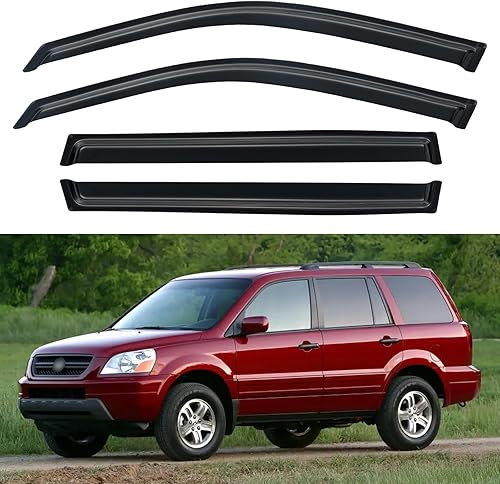 Miniatura 88 de Visores de ventana y protectores contra la lluvia para Ford F150 de 1997-2003, Standard Cab, Deflectores de viento para ventanas de canal externo