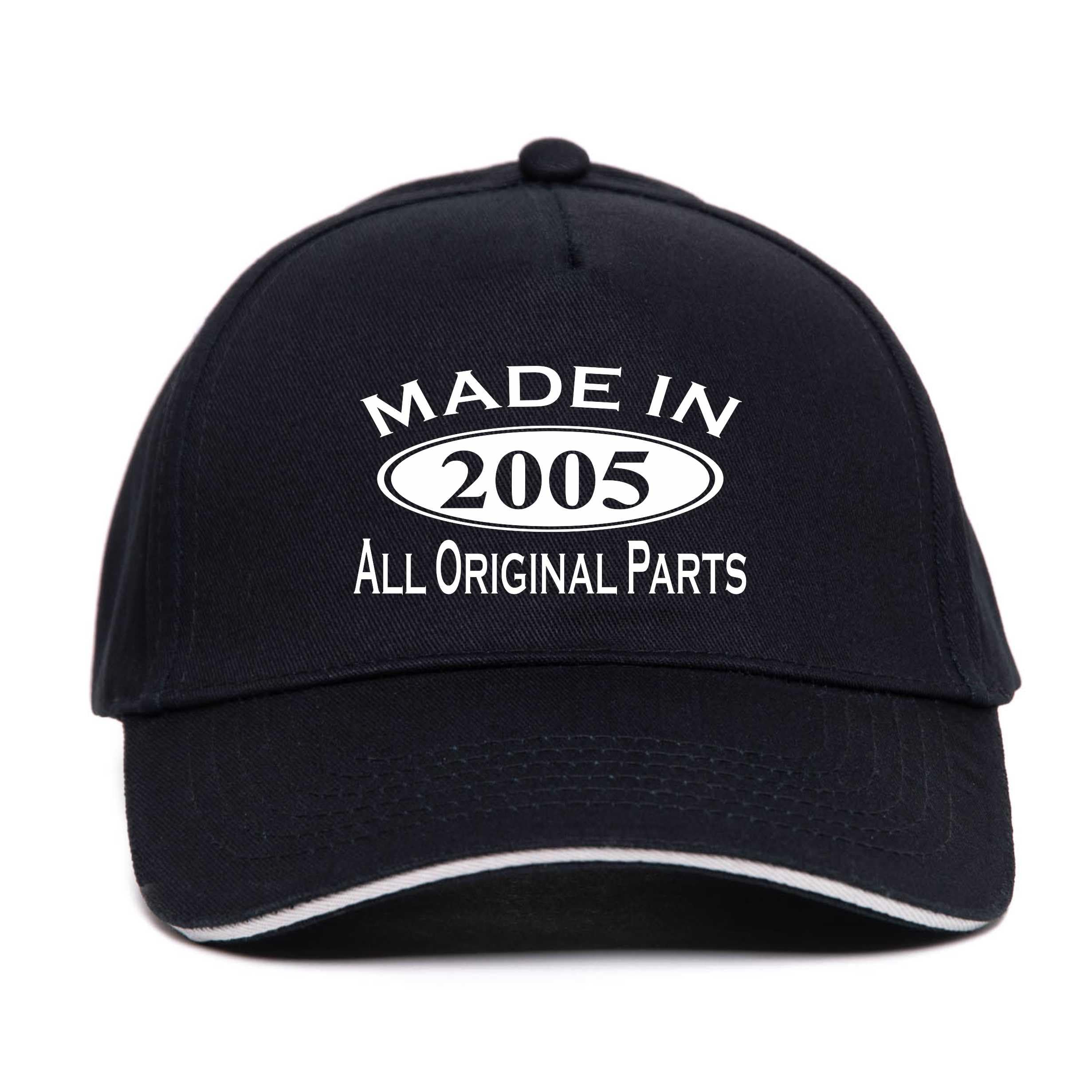 Print4u Unisex Black Made In 2005 Baseball Cap 21St Birthday Gift Age 21 For Men & Women