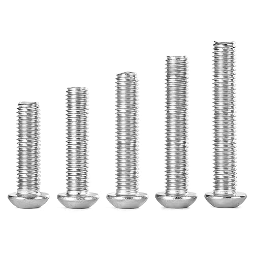 Miniatura 8 de Tornillos de cabeza de botón M8 x 30 mm, 35 mm, 40 mm, 45 mm, 50 mm, tornillos de cabeza de botón, acero inoxidable 304, accionamiento hexagonal