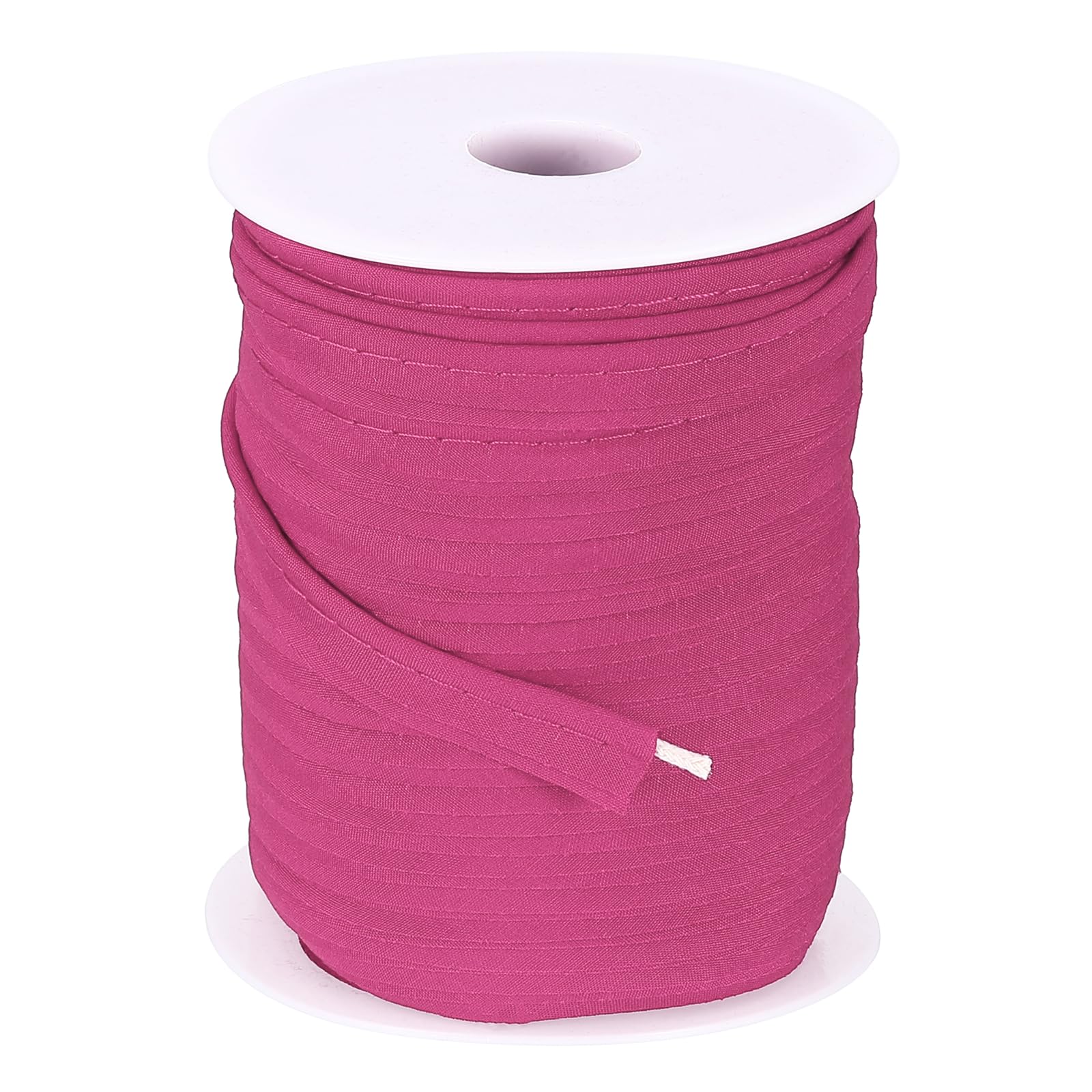 sourcing map Piping Trim Bias Tape, 3/8 Inch 50 Yards Cotton Folding Binding Tape with Welting Cord, Decorative Sewing Trim for Home Decor Sewing DIY Crafting Clothing Fabric Edge, Rose Red — image 1