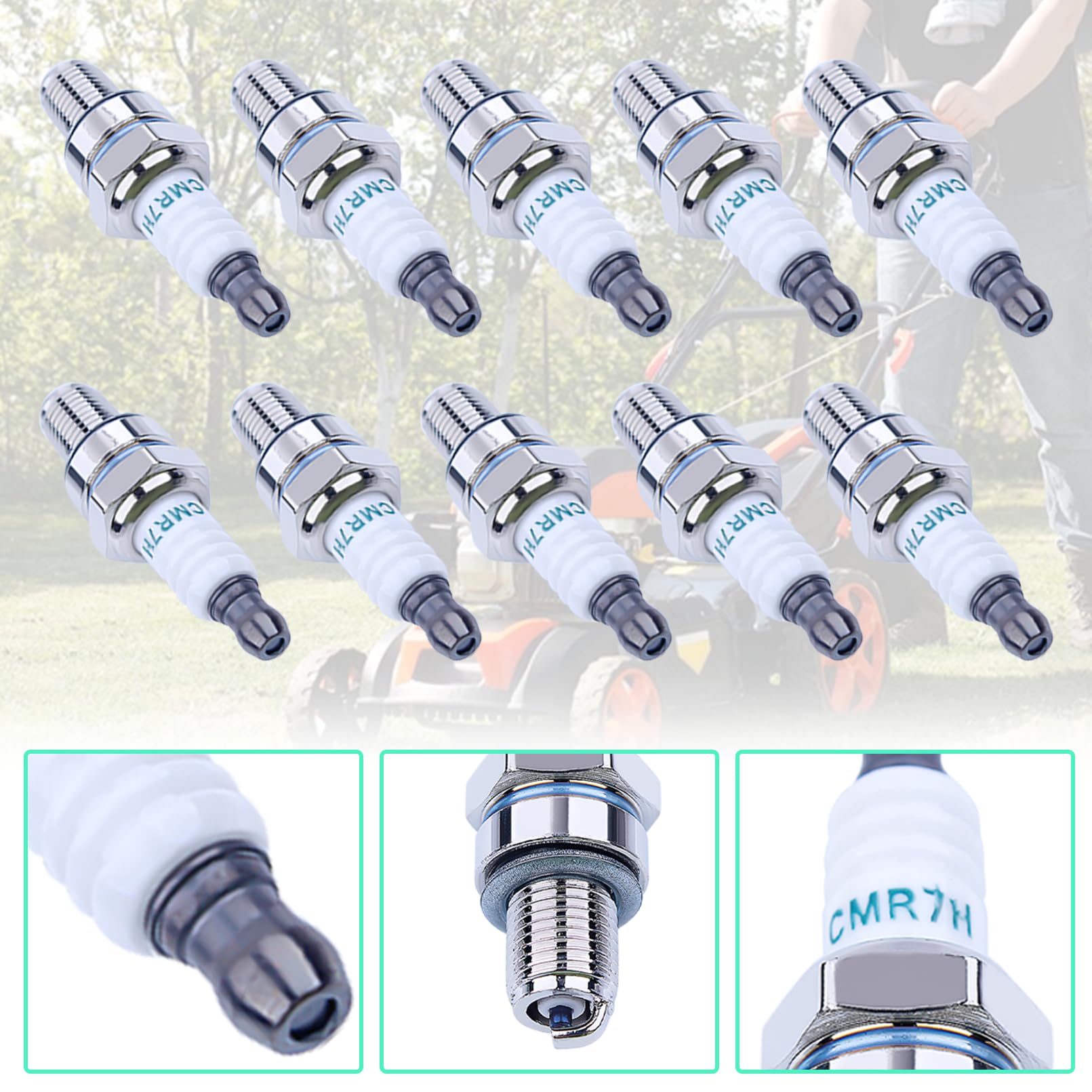 ADEFOL 10 Bujías CMR7H para Shindaiwa 3699-91867 para Red Max 369991867,506615101,54426090, para Husqvarna 581362301, para Stihl,para Redmax Sopladores Desbrozadoras Desbrozadoras Motosierras