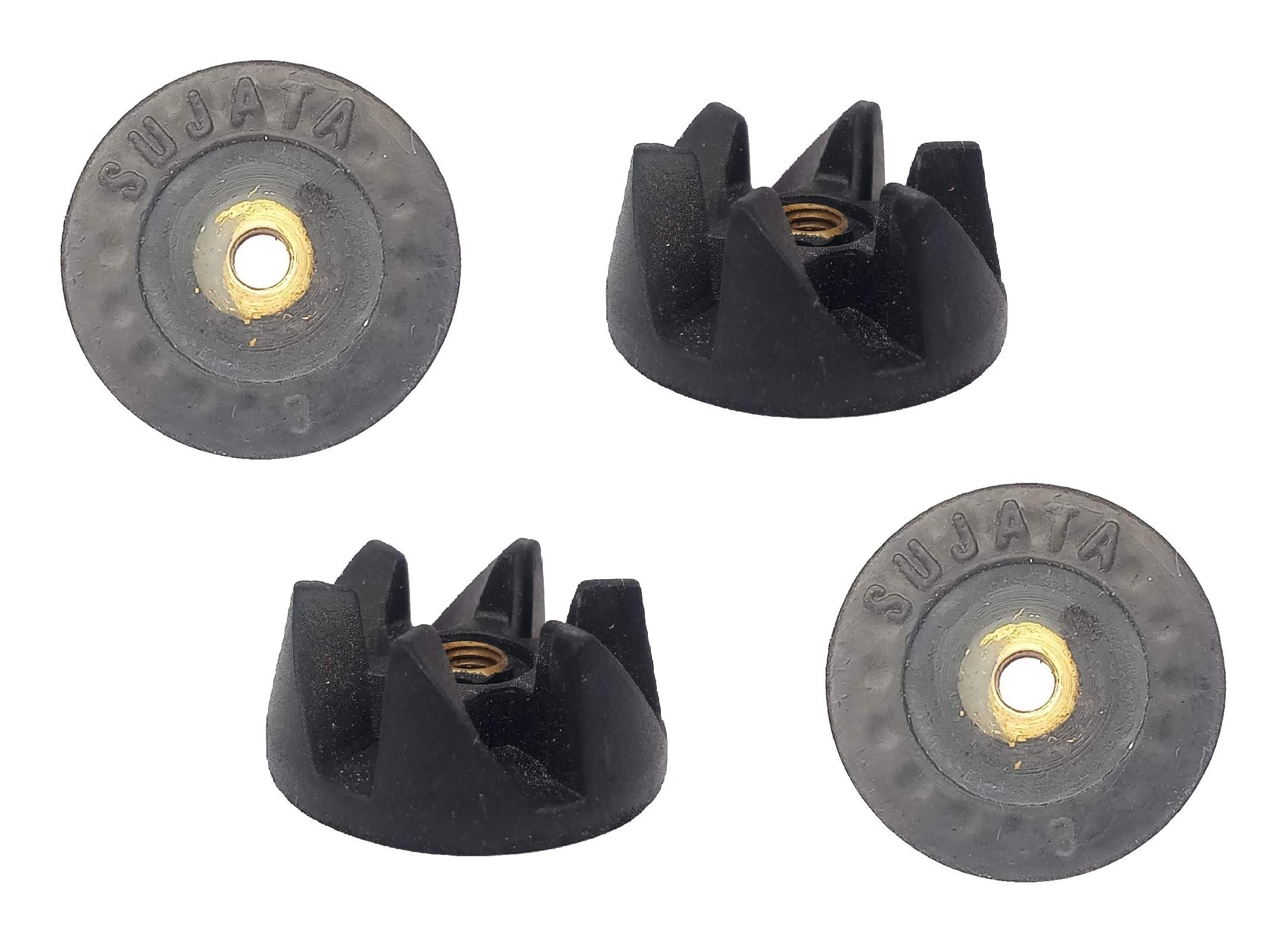 AJS spares- Rubber Jar Couplers for All "SUJATA" Mixer Grinder Jars (4 Units, Black)