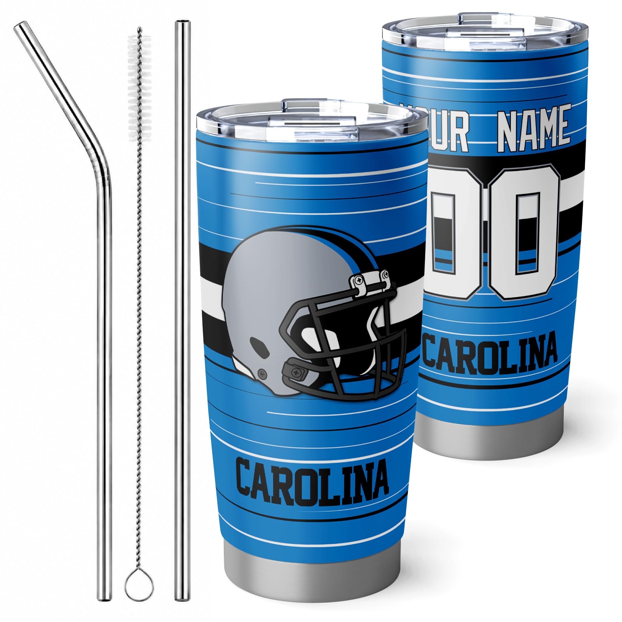 Carolina Tumbler 20oz Travel Mug Gifts Custom Name Number