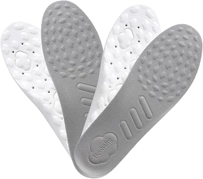 4D Cloud Tech Soles Insoles for Men and Women, Memory Foam Insoles, Shock Absorption and Cushioning Sports Shoe Insoles 2pairs, M Women 9-12 / Men 8-11