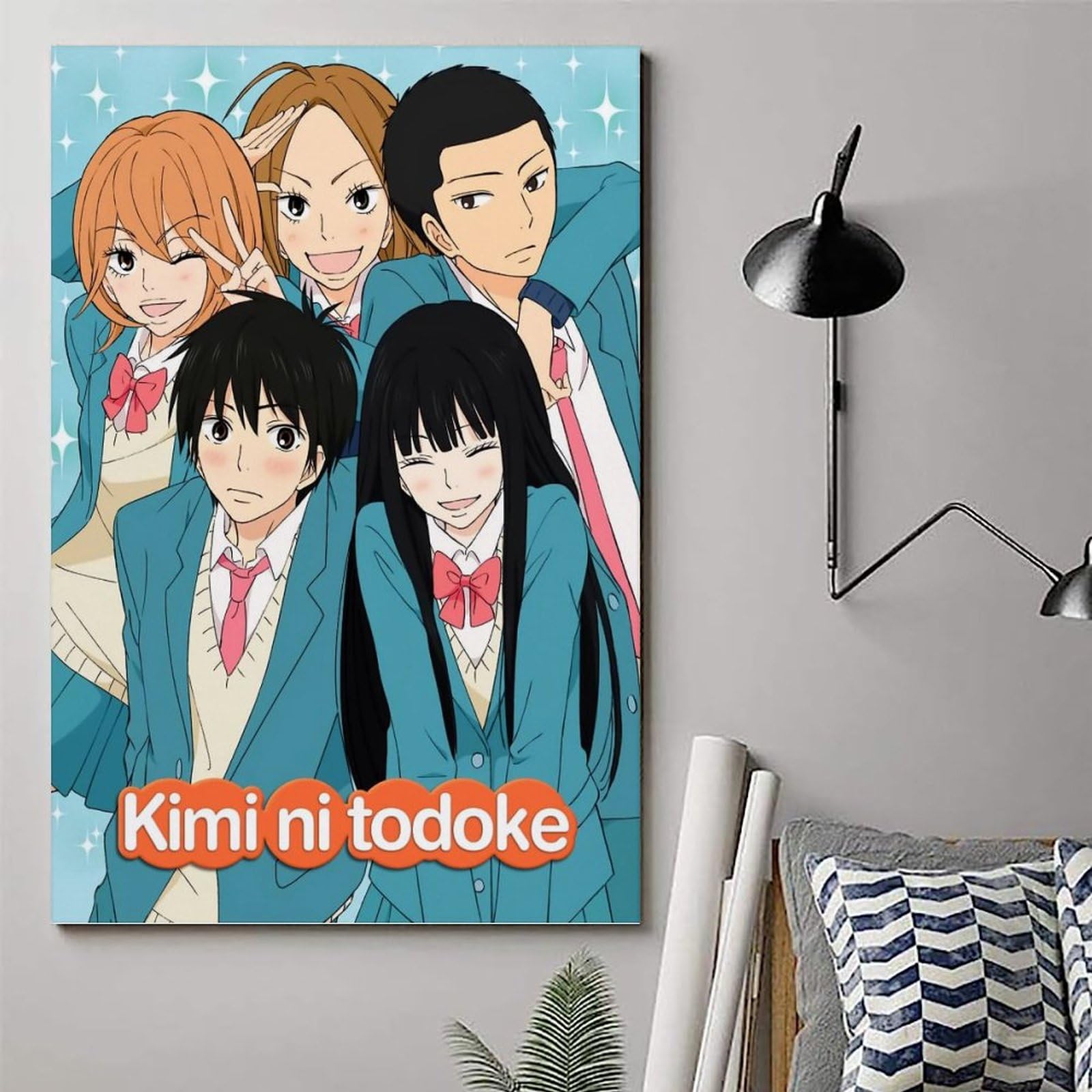 Anime Movie From Me to You Kimi Ni Todoke Poster Framed Canvas