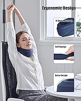 Vista 4 de Collar Cervical para Dormir - Collar Cervical que Alivia el Dolor de Cuello y Soporte de Cuello con Envolturas de Espuma Suave que Mantienen