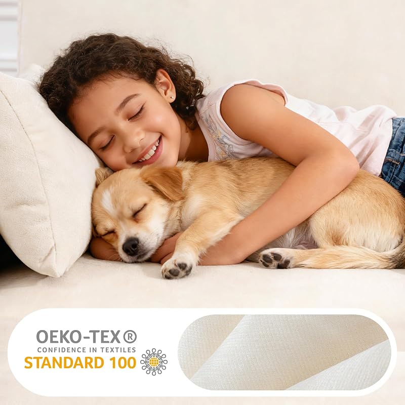 109 Inch Modular Sectional Sofa, L Shaped Couch with Storage Ottoman, Beige image 5