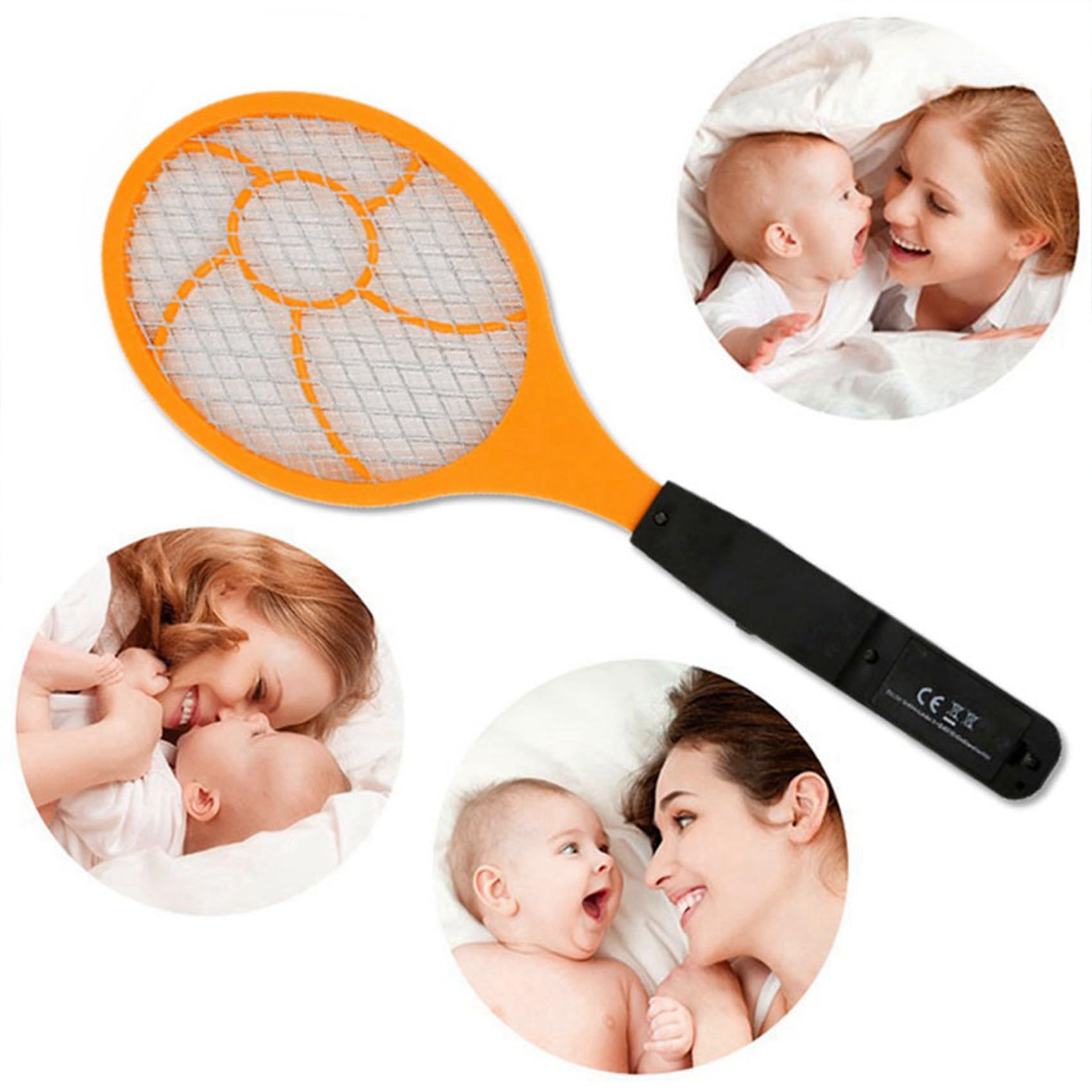 10X LED Elettrico Zanzara Scacciamosche Scacciamosche Racchetta da Tennis Elettrico 44 X15.5cm Wasp Zanzara