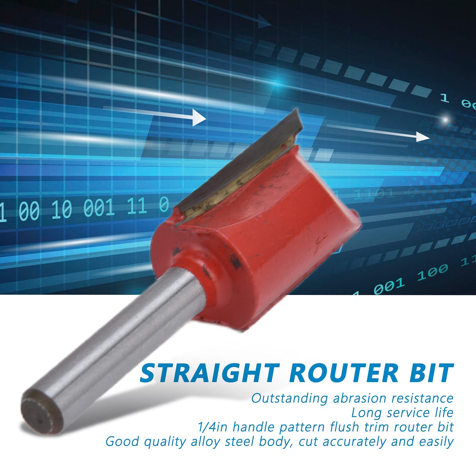 Straight Bit Router Bits 1/4 Shank Straight Flute Router Bit - Image 2