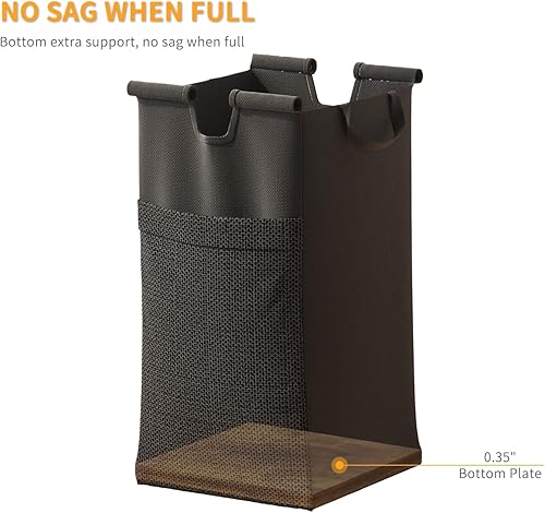 Miniatura 6 de LIVEHOM Cesta de lavandería doble con bolsas extraíbles asas de tela estante superior grande y bolsa de lavandería para baño dormitorio cuarto de