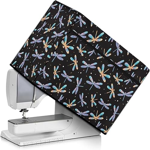 Miniatura 248 de Funda para máquina de coser de mariposas y flores con prácticos bolsillos, funda protectora con asa, para la mayoría de máquinas de coser estándar