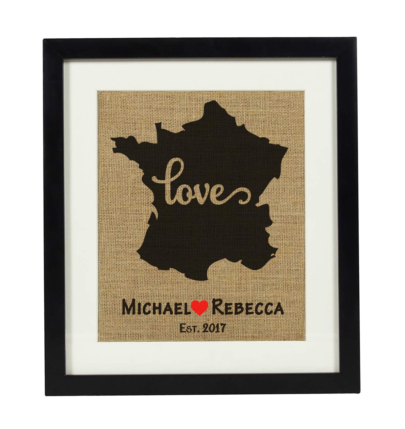 Carte de France en jute encadrée : habillez vos murs vides avec une décoration personnalisée