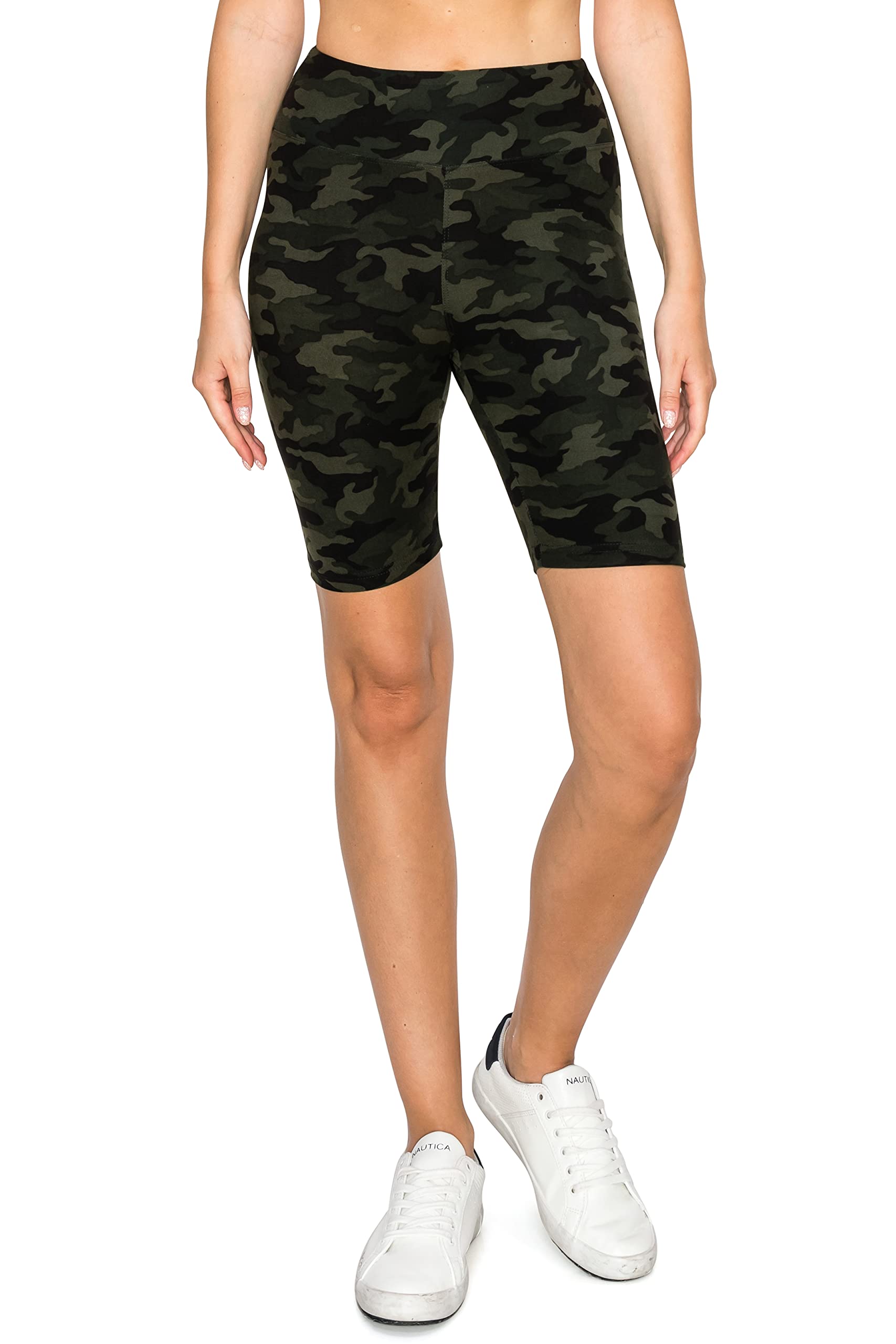 HLYS8SZD-P535-2X High Waisted Active Flex Premium Yoga Biker Shorts(No Pockets)-P535, 2X Plus