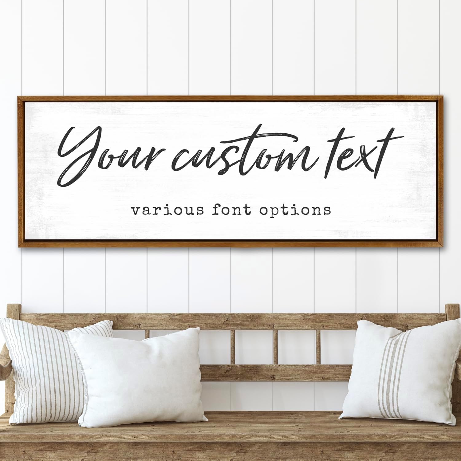 Pretty Perfect Studio Personalized Quote Signs for Home Inspirational & Motivational Sayings on Canvas Wall Art 12"x36"